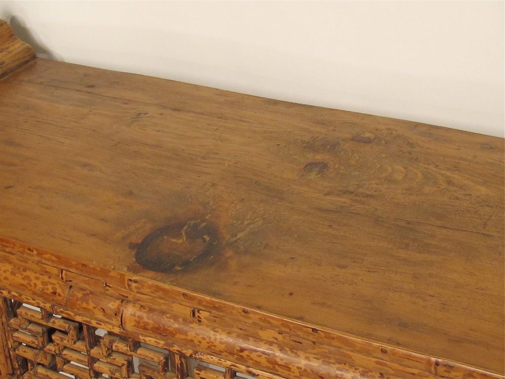 19thC Chinese Bamboo Altar Table 2