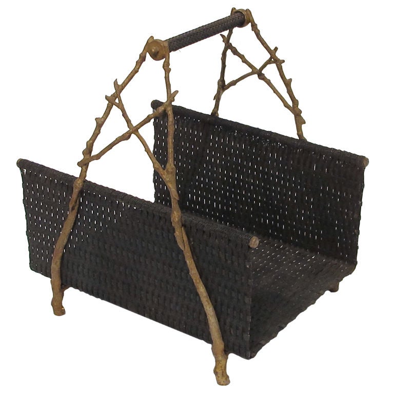 Interesting 19thC Log Holder / Magazine Stand