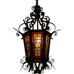 Antique Wrought Iron Lantern
