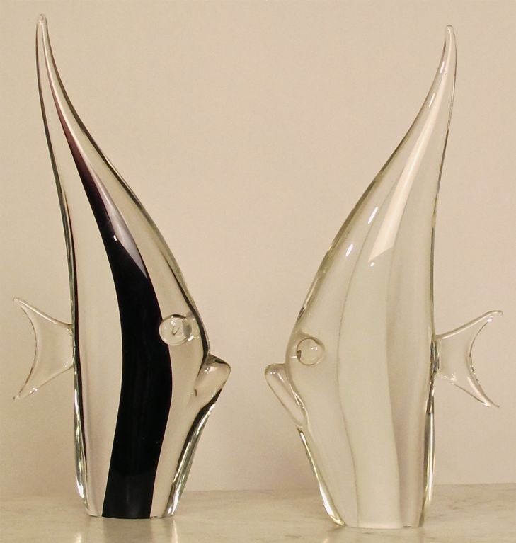 Large Murano Glass Angel Fish