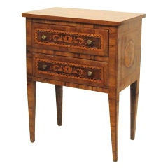 18th Century Italian Walnut Comodino Side Table 3