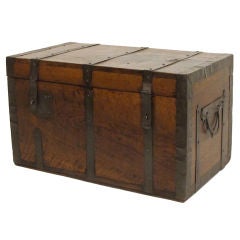 19thC Continental/European Walnut Trunk