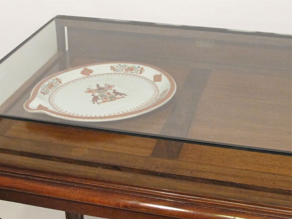 French Mahogany Table Display Case