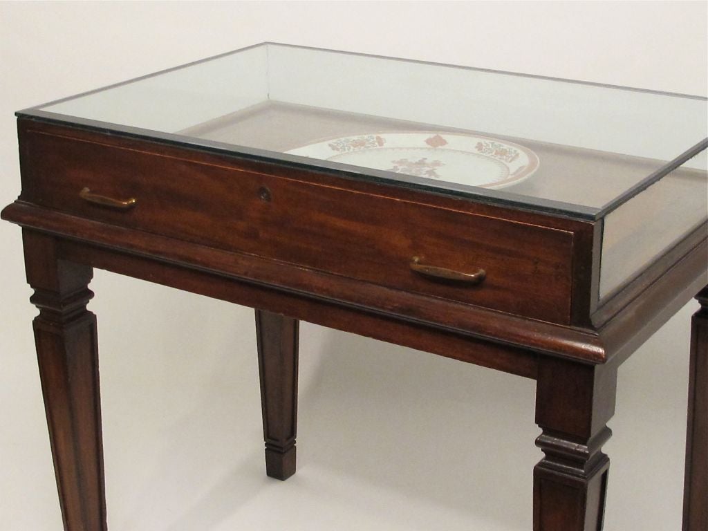 19th Century Mahogany Table Display Case