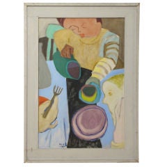 Mid Century Abstract Painting by Martin Snipper 5