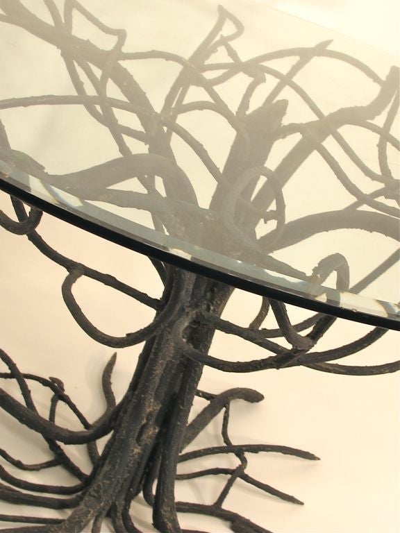 metal tree table