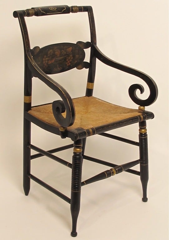 Set of Six 19thC American Hitchcock Dining Chairs 4
