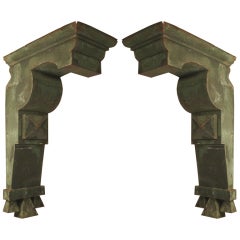 Large Pair 19thC Copper Architectural Corbels