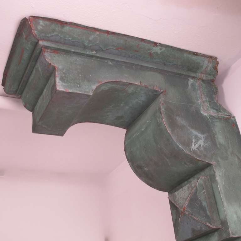 Large Pair 19thC Copper Architectural Corbels 1