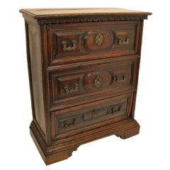 Italian Walnut Three-Drawer Chest 11