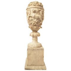 Large 19th Century Italian Alabaster Urn