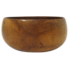 Antique Hawaiian Calabash Kou Wood Bowl