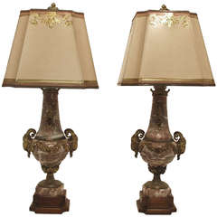 19th Century French Marble Lamps