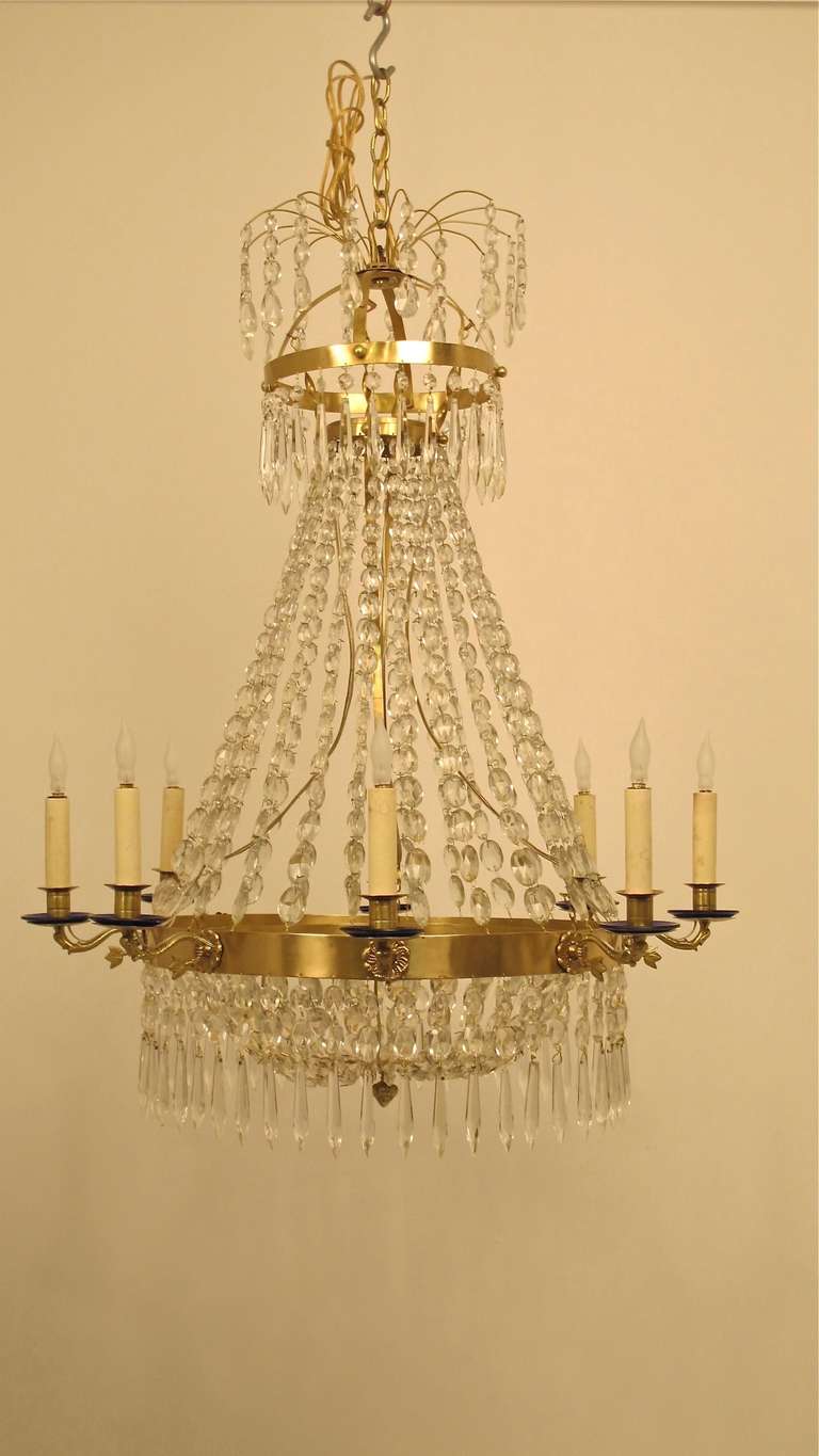 Swedish Candle Chandelier In Excellent Condition In San Francisco, CA