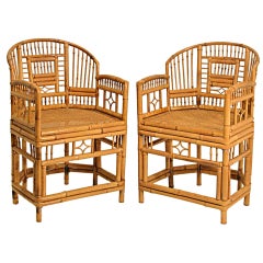 Pair of Chinese Bamboo Chairs