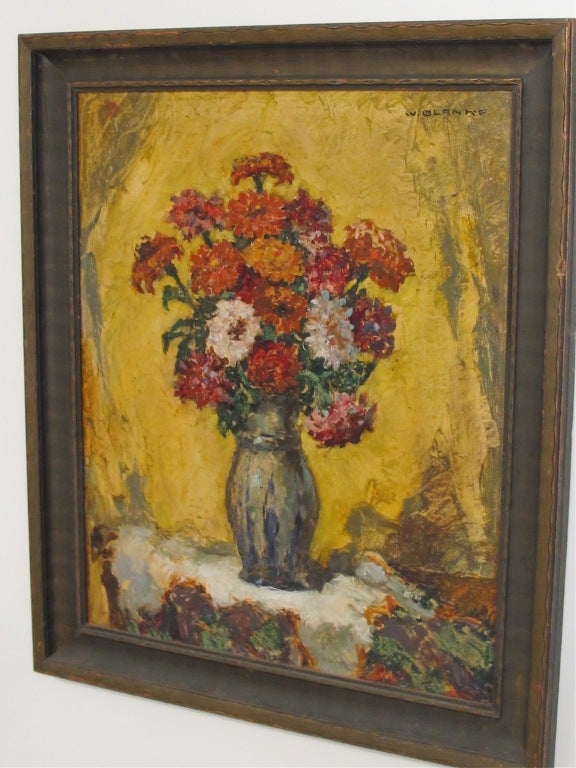 Still Life Painting by Wilhelm Blanke In Excellent Condition For Sale In San Francisco, CA