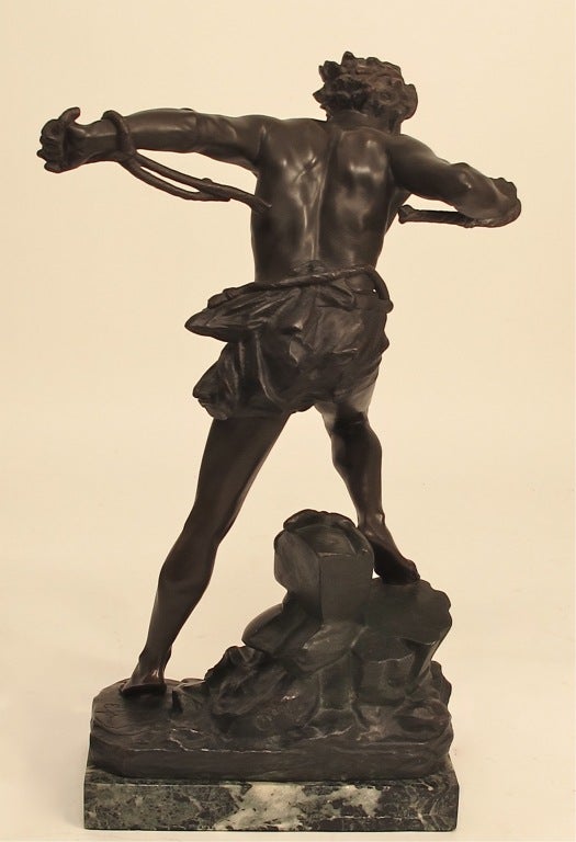 French Bronze Statue of Prometheus by Edouard Drouot