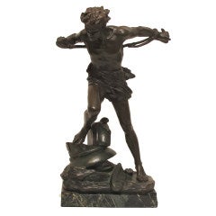 Statue en bronze de Prométhée par Edouard Drouot