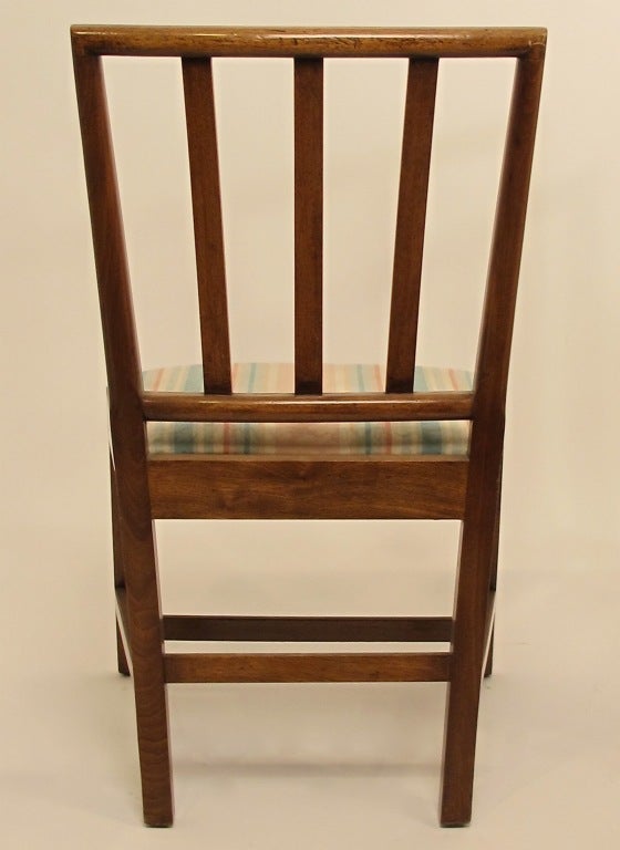 19th Century English Georgian Mahogany Dining Chairs, Set of Eight