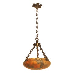 Amber Alabaster Light Fixture 6