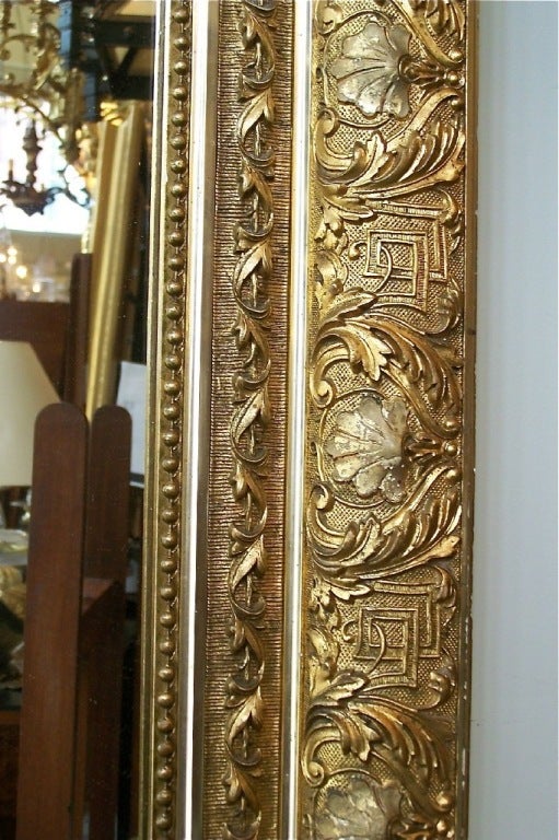 Large 19th Century Gilt Mirror In Excellent Condition In San Francisco, CA