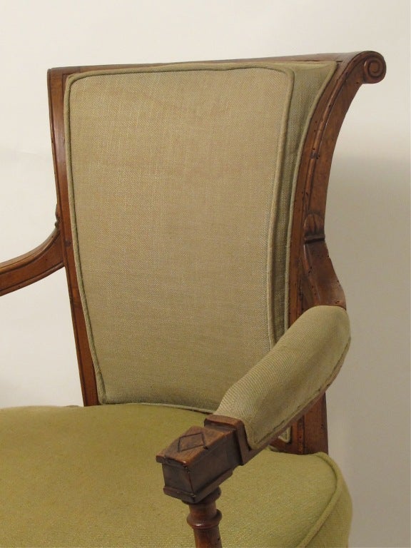 Pair of French Neoclassical Armchairs In Excellent Condition For Sale In San Francisco, CA