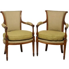 Pair of French Neoclassical Armchairs