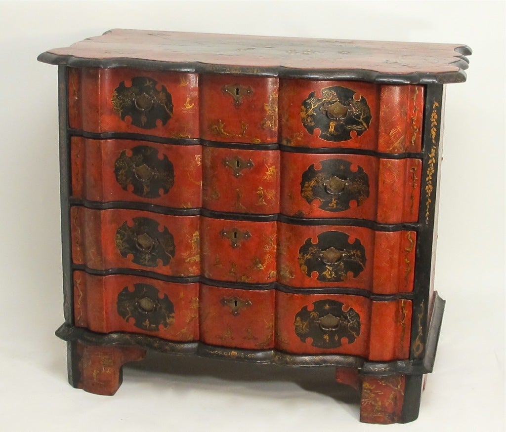 Belgian 18th Century Dutch Chinoiserie Chest of Drawers