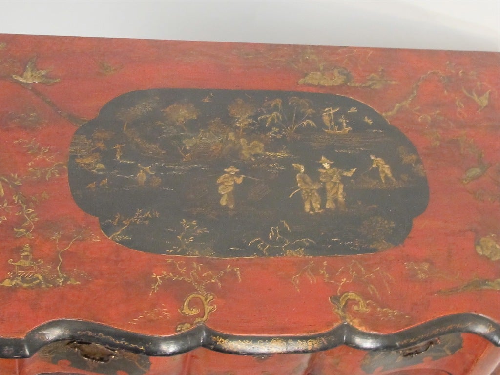 18th Century and Earlier 18th Century Dutch Chinoiserie Chest of Drawers
