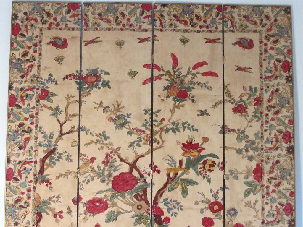 Hand-Painted Large Folding Screen