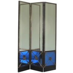 Extraordinary Maison Jansen Mirrored Screen