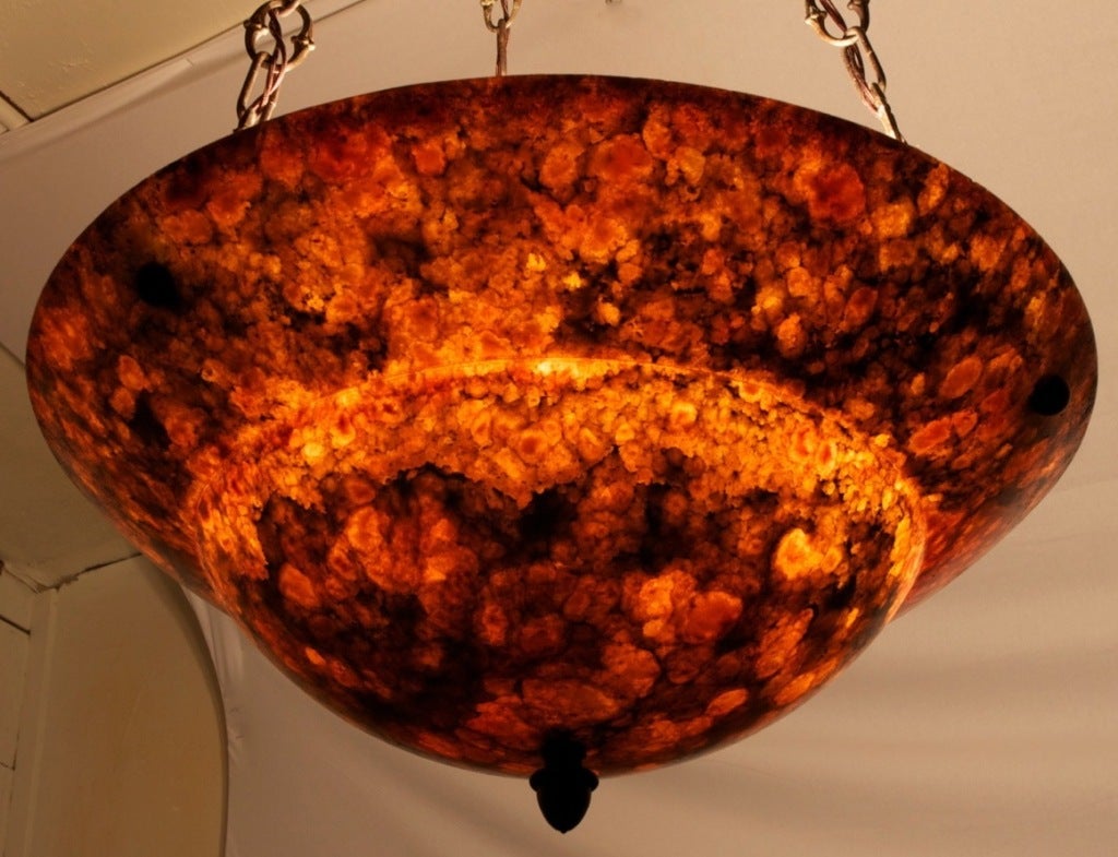 Amber Alabaster Light Fixture