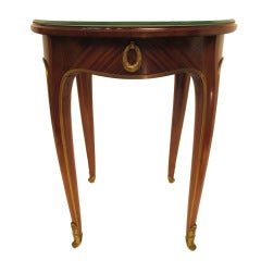 French Art Deco Mahogany Side Table 2