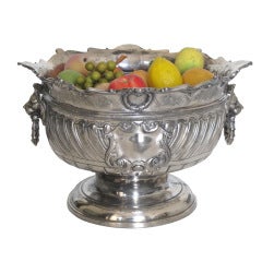 Antique Large and Magnificent Silverplated Punch/Fruit Bowl