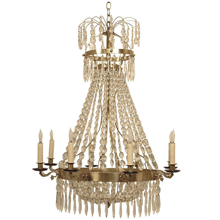 Swedish Candle Chandelier at 1stDibs