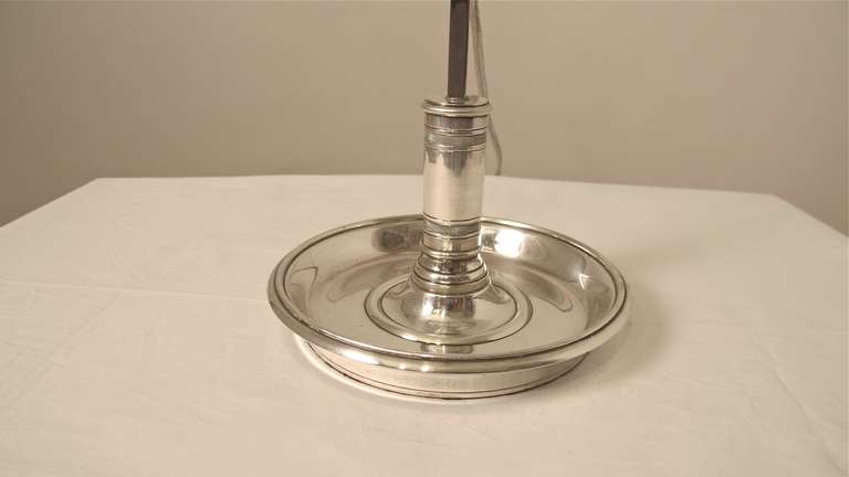 Silver Plate Bouillotte Lamp In Excellent Condition In San Francisco, CA