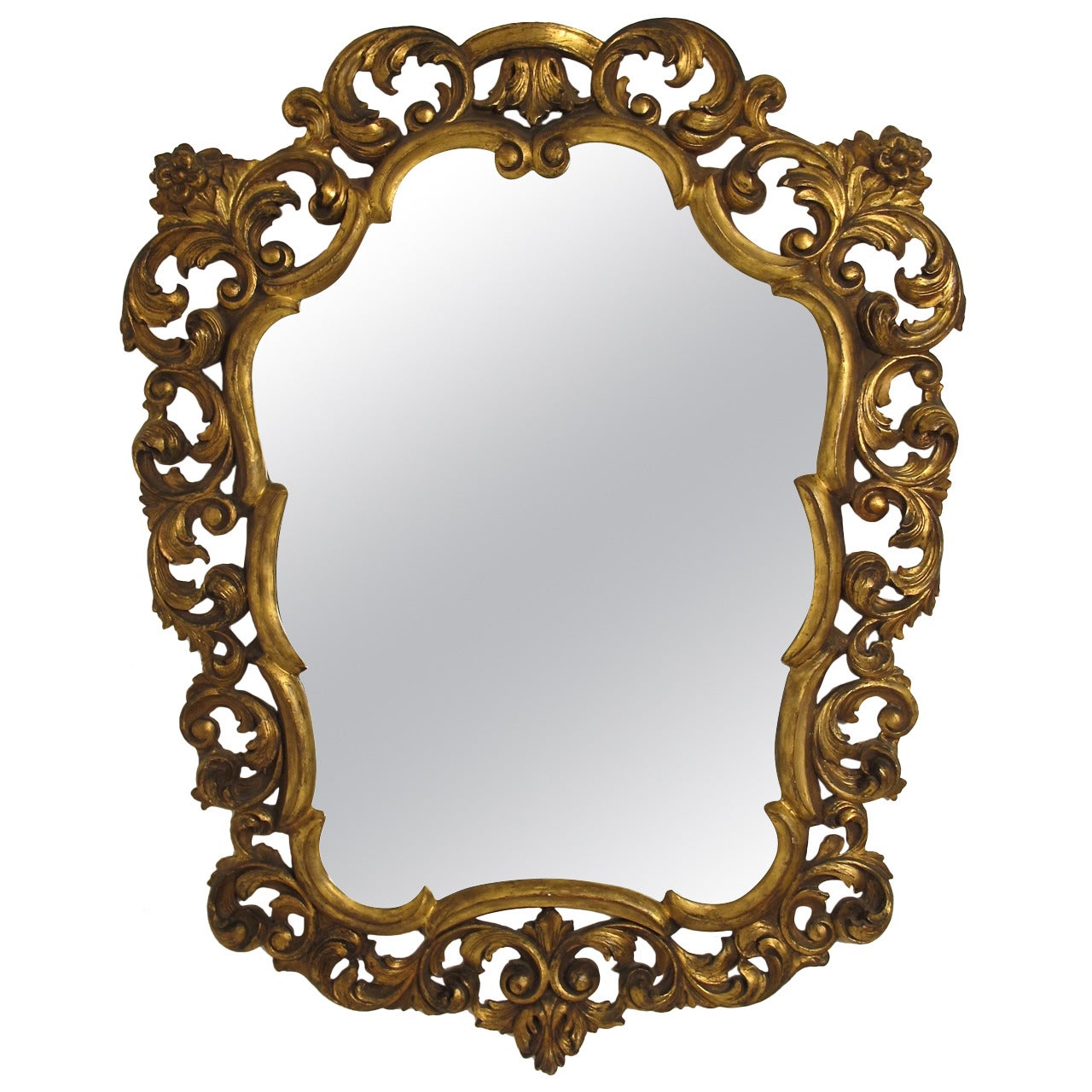 Italian Rococo Style Giltwood Mirror