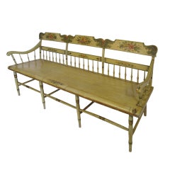 19thC American Hitchcock Style Windsor Bench