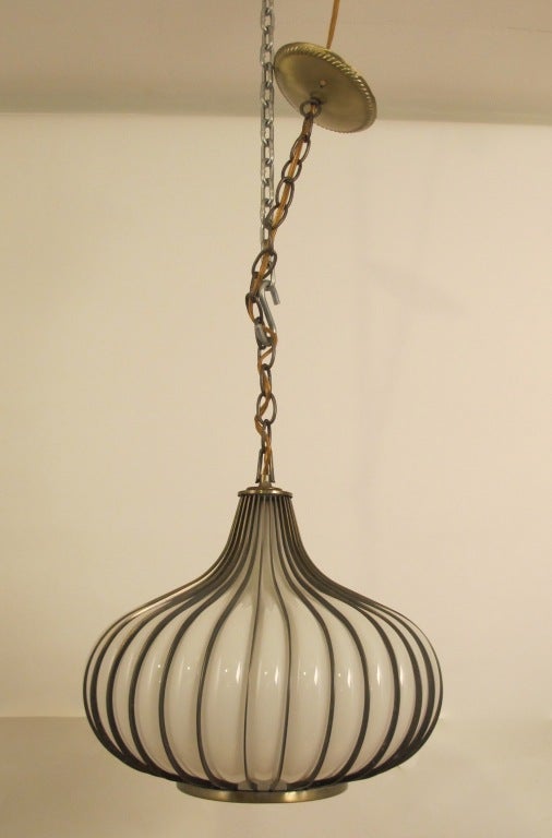 Italian "Onion" Pendant Light Fixture