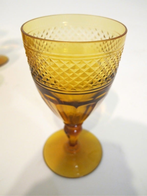 Amber Crystal Glasses In Good Condition In San Francisco, CA