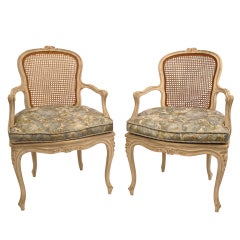Pair of Louis XV Style French Fauteils