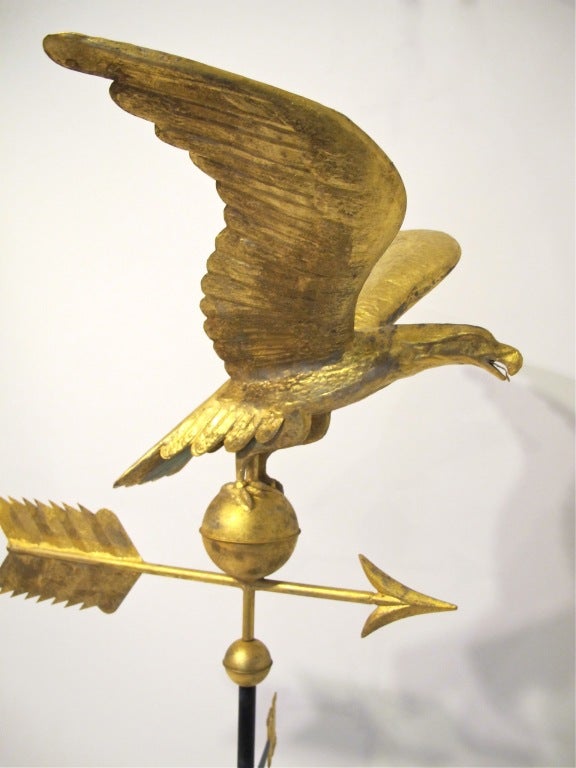 Gilt Large 19th Century American Eagle Weathervane