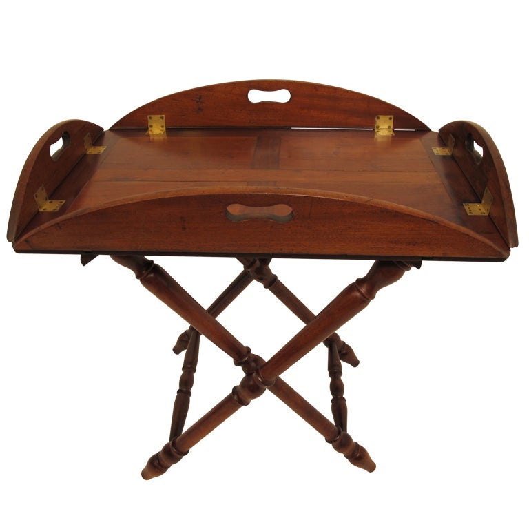 English Mahogany Butlers Tray with Stand at 1stDibs mahogany butlers
