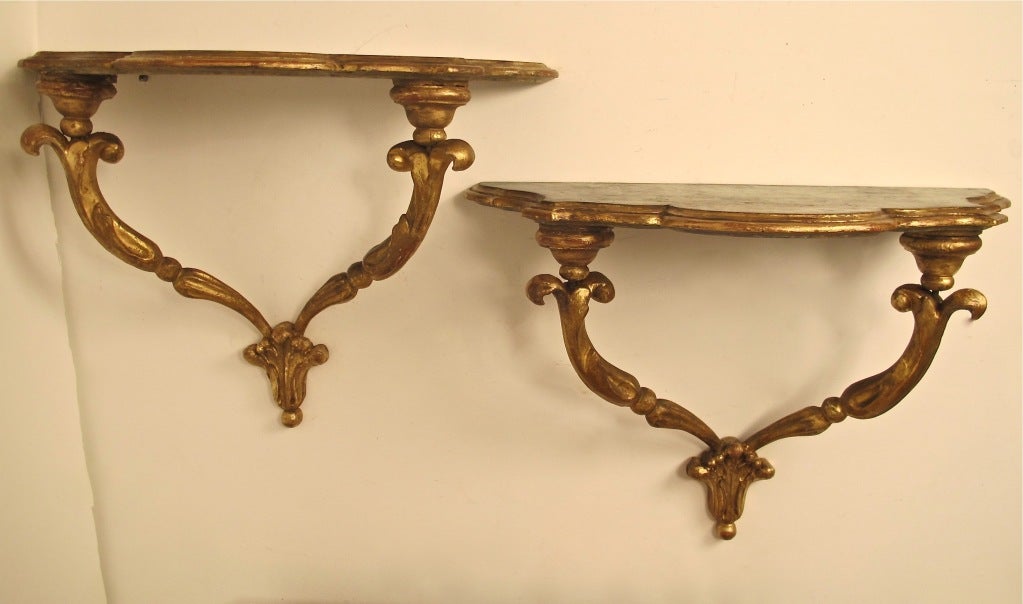Pair of Venetian Wall Consoles/Shelves