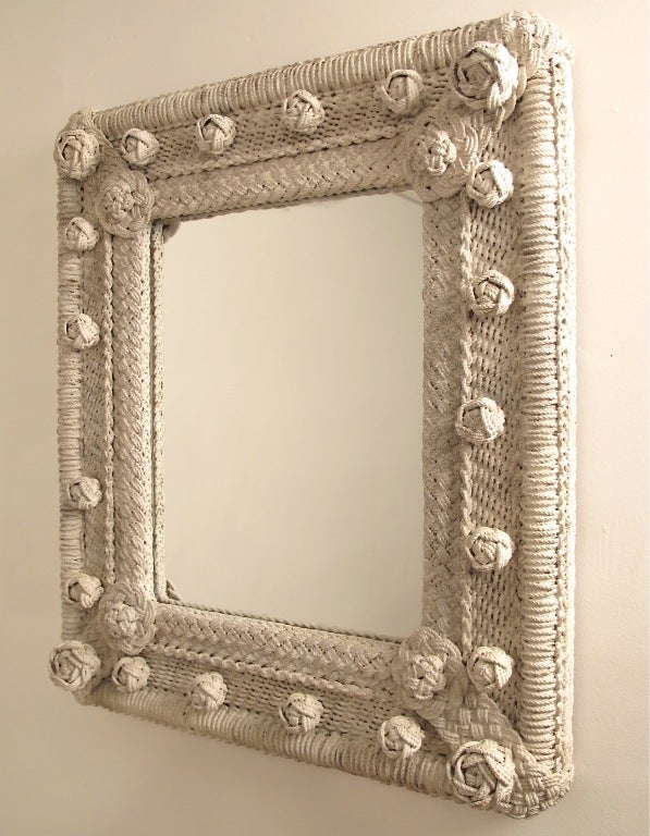 macrame rectangle mirror