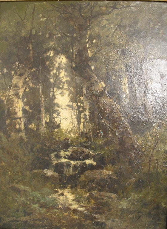 Large American Landscape Painting by Edward Hill