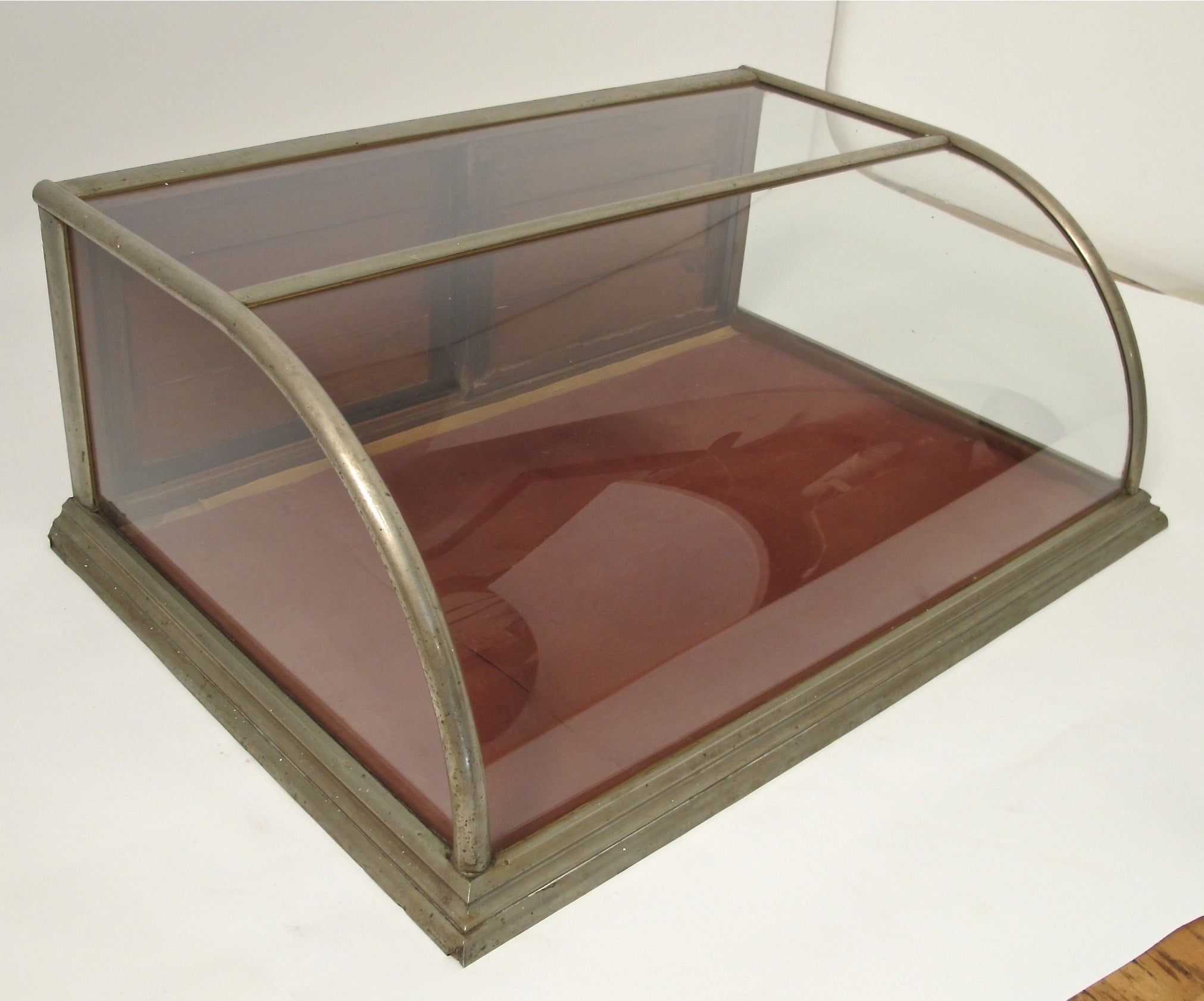 Antique Nickel Plated Display Case