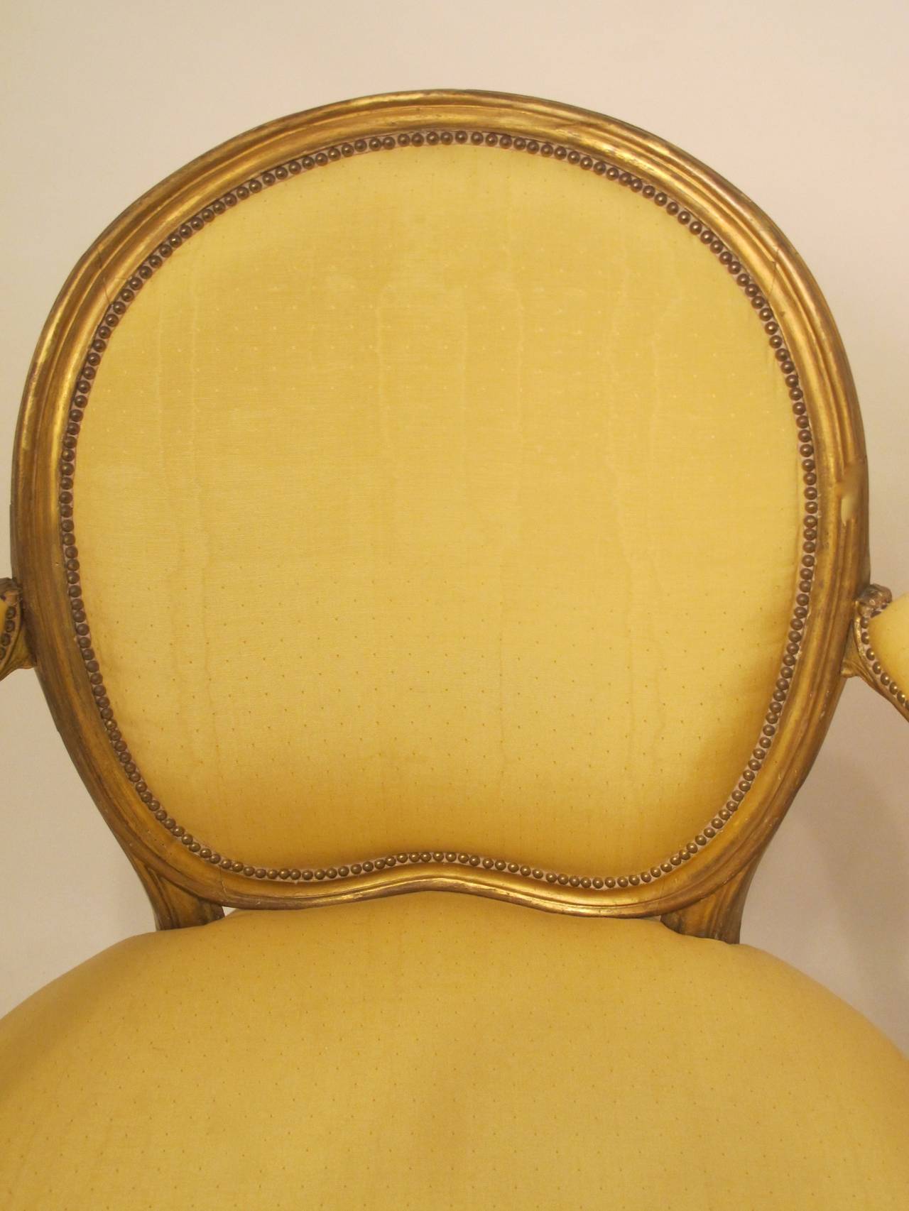 Pair of George III Giltwood Armchairs, Possibly by John Linnell 1