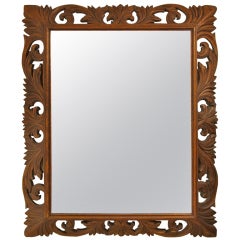 Large Carved Wood Mirror