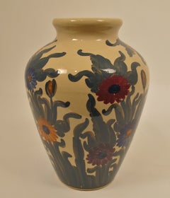 American Large Hand Painted Oil Jar